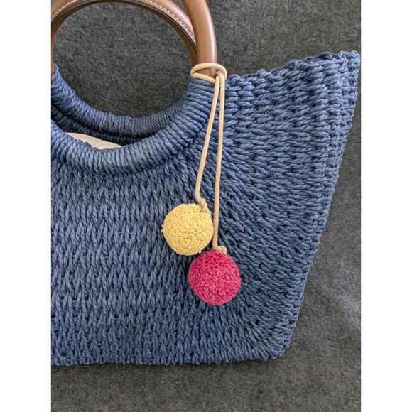 Indio Hobo Crochet Fossil Handbag Blue Beach Travel - Picture 11 of 11